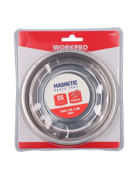 Bandeja metálica, magnética, redonda, 148 mm