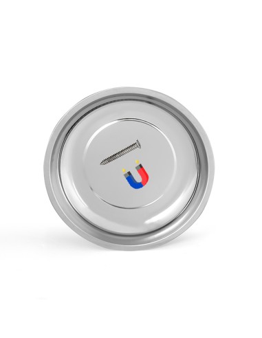 Bandeja metálica, magnética, redonda, 148 mm