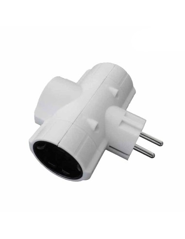 Clavija triple economica t/tl 16a 250v 4,8mm (retractilada) edm (old-153)
