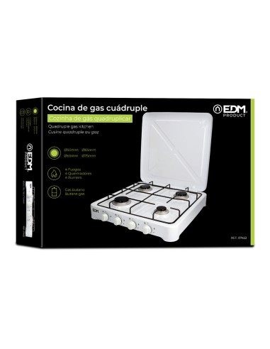 Cocina de gas esmaltada 4 fuegos