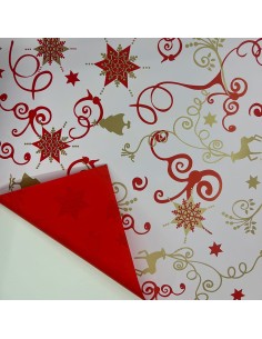 Rollo de papel duo navidad, blanco, 70 cm x 40 m