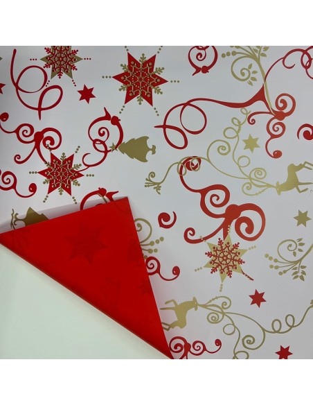 Rollo de papel duo navidad, blanco, 70 cm x 40 m