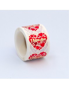 Etiquetas adhesivas flor corazón, 250 unidades, 45 x 40 mm