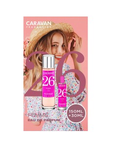 Estuche eau de parfum caravan nº 26, 150 + 30 ml señora