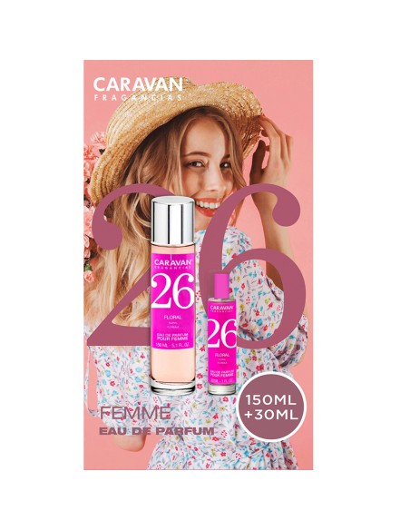 Estuche eau de parfum caravan nº 26, 150 + 30 ml señora