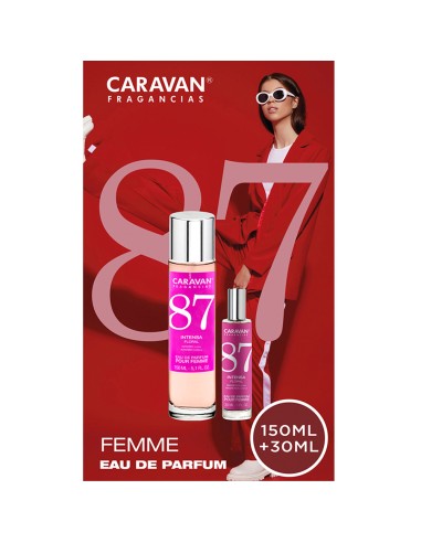 Estuche eau de parfum caravan nº 87, 150 + 30 ml señora
