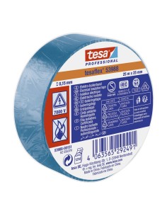 Cinta aislante homologada azul 25 m x 25 mm