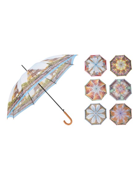 Paraguas de ciudades, 6 modelos surtidos