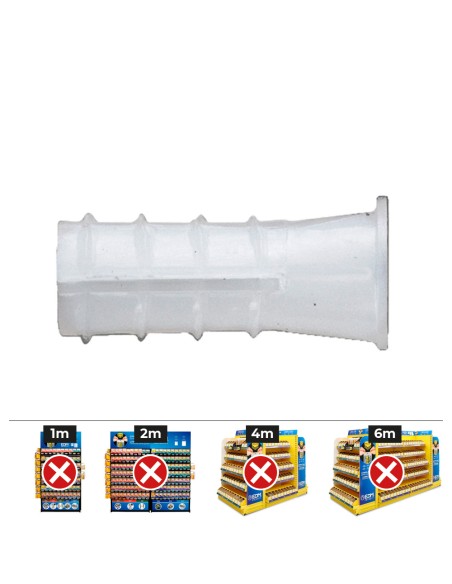 Taco de plástico tipo b ø 10 mm, caja 200 uds