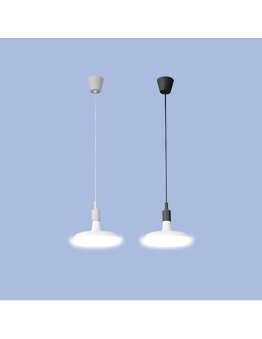 Lámpara colgante de silicona e27 60 w color blanco