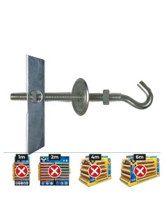 Basculante con gancho m5 con arandela y tuerca (caja 50 unid)