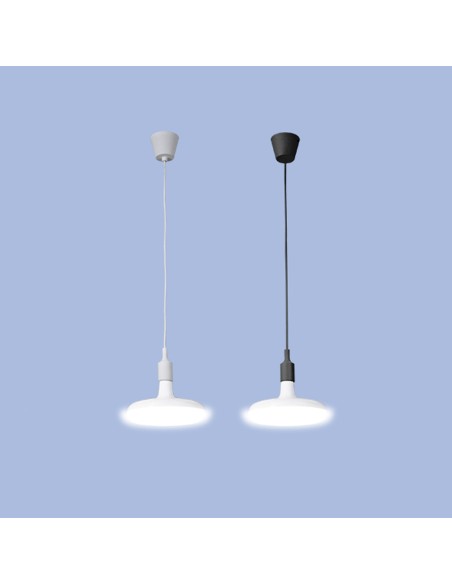 Lampara colgante de silicona e27 60 w color negro