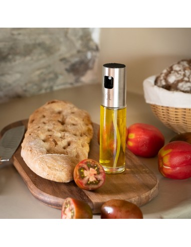 Aceitera spray cristal / inox, 100 ml
