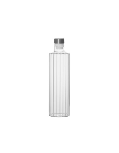 Botella cristal, tapon inox 1 l