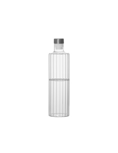 Botella cristal, tapon inox 1 l