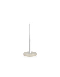 Portarrollo, inox con base de resina beige, ø 13,5 x 33 cm