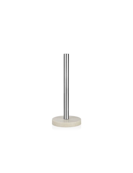 Portarrollo, inox con base de resina beige, ø 13,5 x 33 cm
