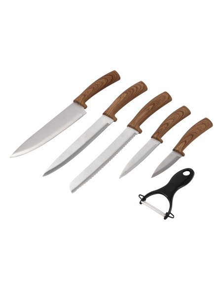 Juego de cuchillos 5 piezas acero inox y pelador