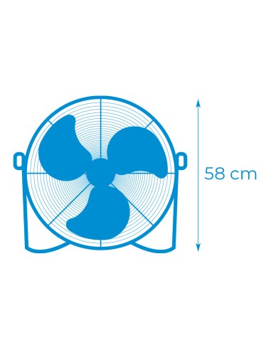 Ventilador industrial de suelo. color negro...
