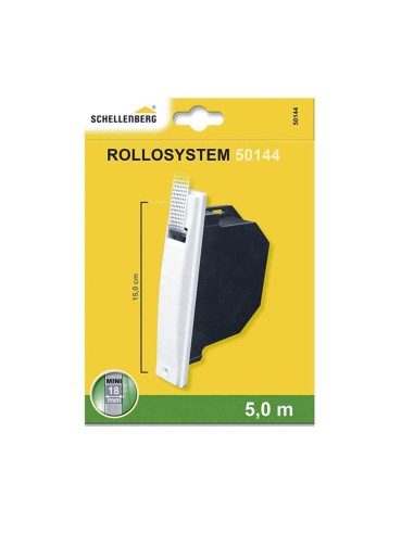 Recogedor empotrable minipack para persiana cinta 5 m (distancia taladro 150 mm)