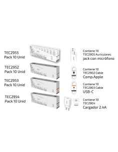 Expositor bsk auriculares, cables y cargadores 2