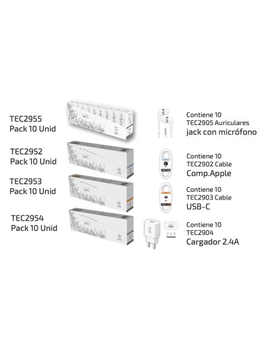 Expositor bsk auriculares, cables y cargadores