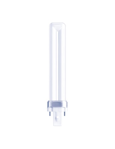 Bombilla bajo consumo g23 2-pins 09 w 600 lm pl-s 6500 k luz fria 165 x 24,5 mm. clase energética a+