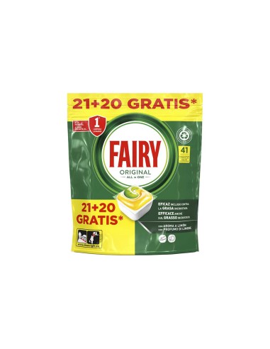 Capsulas lavavajillas limón 21 + 20 uds
