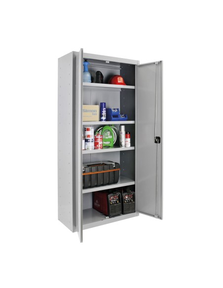 Armario multiusos 2 puertas 4 baldas, 80 x 40 x 180 cm