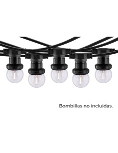 Guirnalda 10 portalámparas 2000 w 50-60 hz 220-240 v e27 ip44 10 m