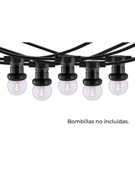 Guirnalda 100 portalámparas 2000 w 50-60 hz 220-240 v e27 ip44 50 m