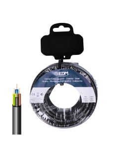 Carrete manguera tubular vv-k06/1kv 4 g 1,50 mm² negra, 20 m