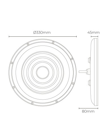 Campana led 200 w 6400 k 20.000 lm ø33 x 4,5 cm