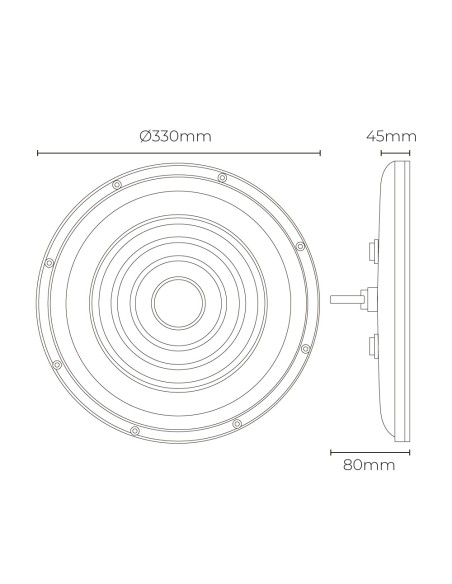 Campana led 200 w 6400 k 20.000 lm ø33 x 4,5 cm