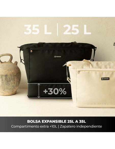 Bolsa de avion negra 25 - 35 l