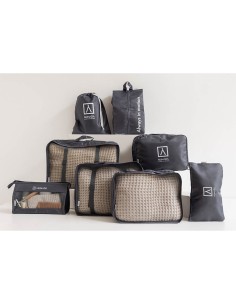 Organizador de maleta gris oscuro. 8 piezas 2