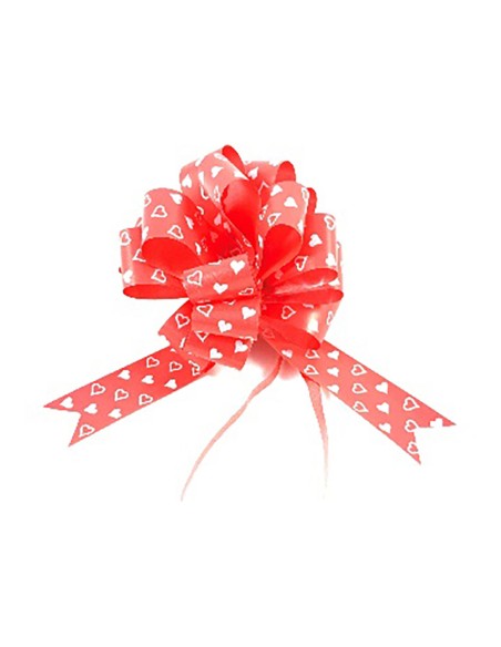 Lazos de adorno de corazones rojos, bolsa 50 unidades, 31 mm