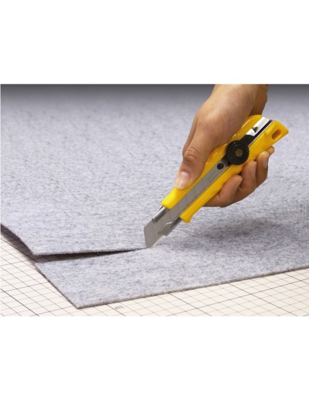 Cúter l-1 con bloqueo manual y cuchilla de 18 mm