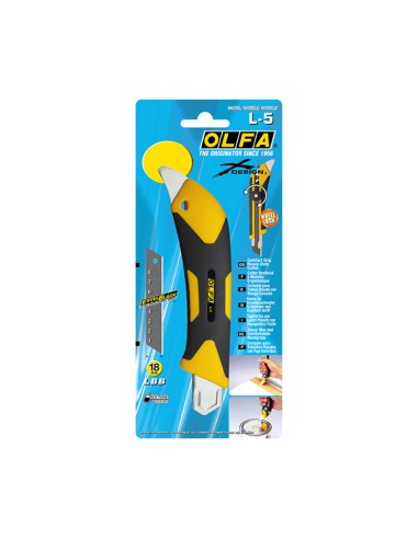 Cúter l-5 con bloqueo manual, mango...