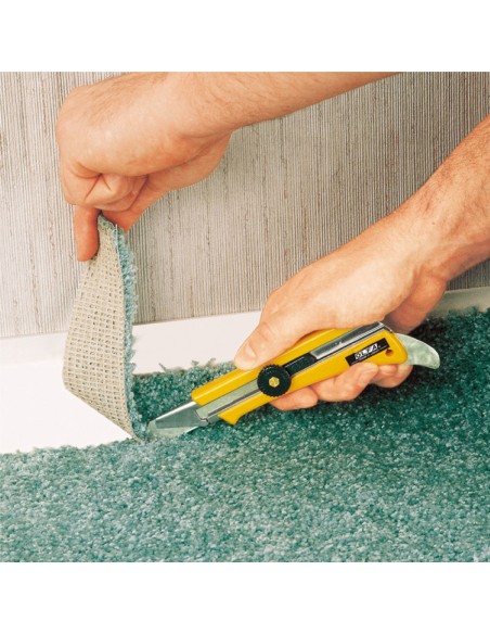 Cuter ol con bloqueo manual especial para el corte de moquetas con cuchilla de 18 mm
