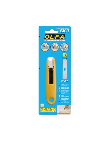 Cúter de seguridad sk-7 auto-replegable con cuchilla de 12 mm