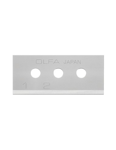 Juego de 10 cuchillas skb-10/10b rectangular plateadas 40 x 17,8 x 0,4 mm