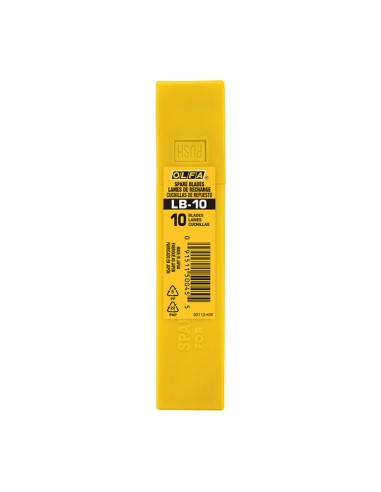 Juego de 10 cuchillas lb-10 troceables plateadas 18 mm