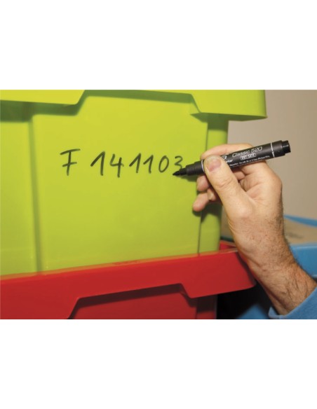Marcador permanente tipo bala azul
