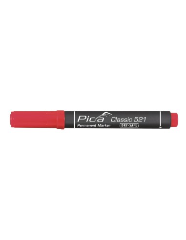 Marcador permanente tipo pincel rojo