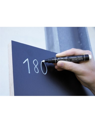 Marcador permanente tipo bala gruesa blanco