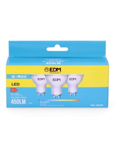 Kit 3 bombillas dicroicas led gu10 5 w 450 lm 6400 k luz fria ø5 x 5,5 cm 2