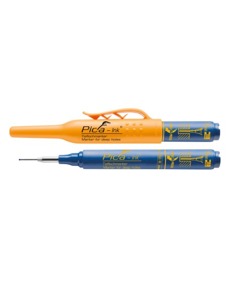 Marcador permanente de tinta para agujeros profundos azul Marcador permanente de tinta para agujeros profundos azul