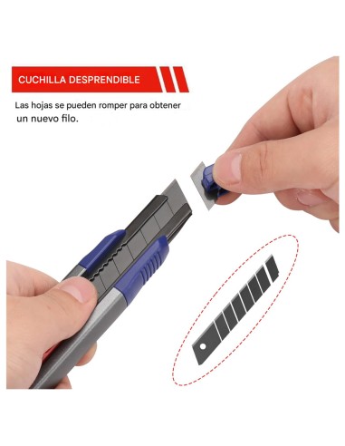 Cúter cierre a presion + 11 cuchillas