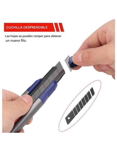 Cúter cierre a presion + 11 cuchillas